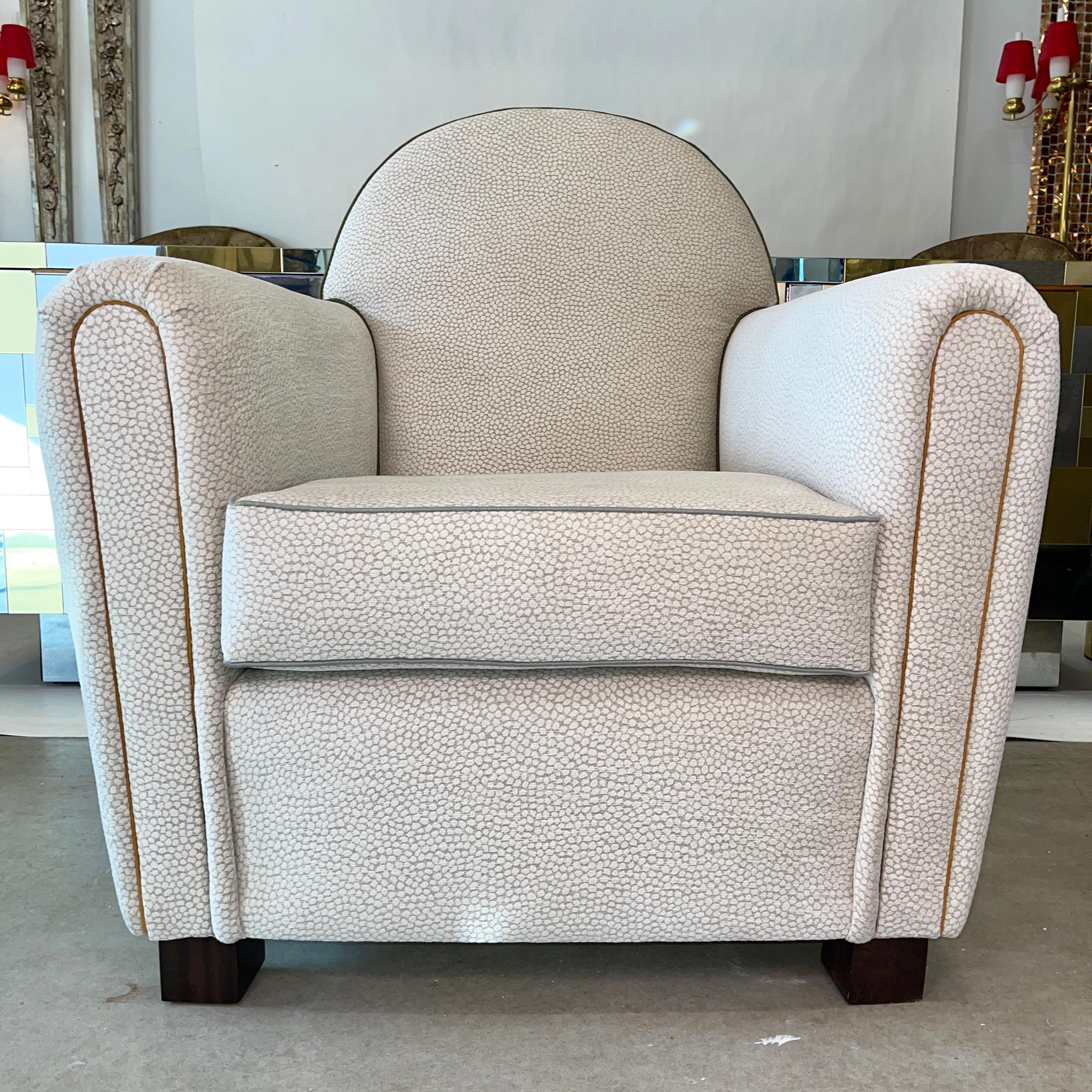 Pair of French Art Deco Style Club Chairs 6