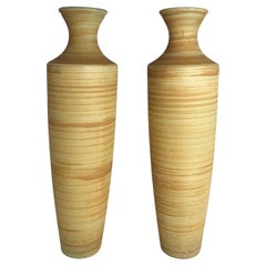 Pair of French Art Deco Style Glass Vases