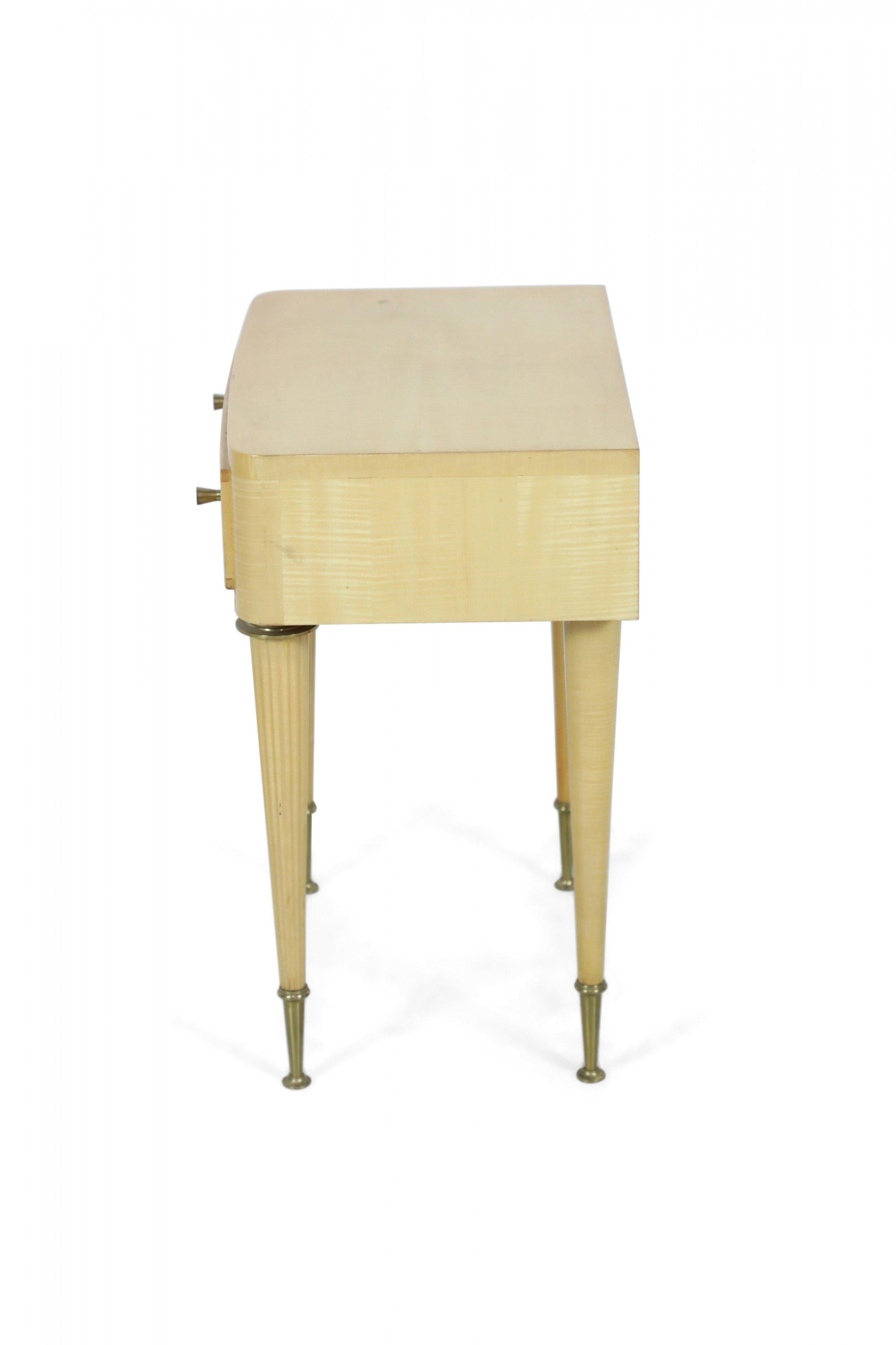 Pair of French Art Deco Style Maple End Tables For Sale 5