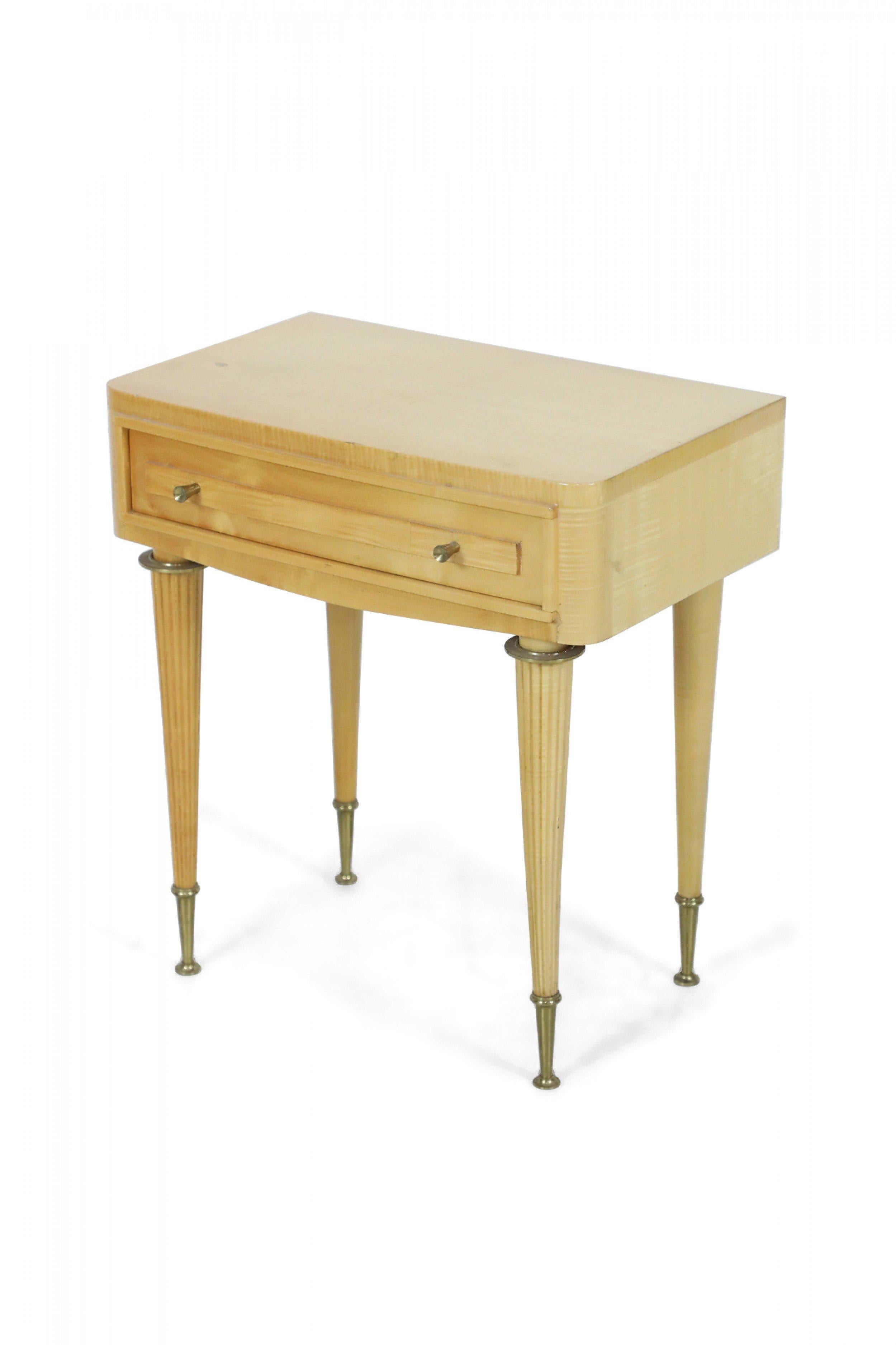 Pair of French Art Deco Style Maple End Tables In Good Condition For Sale In New York, NY
