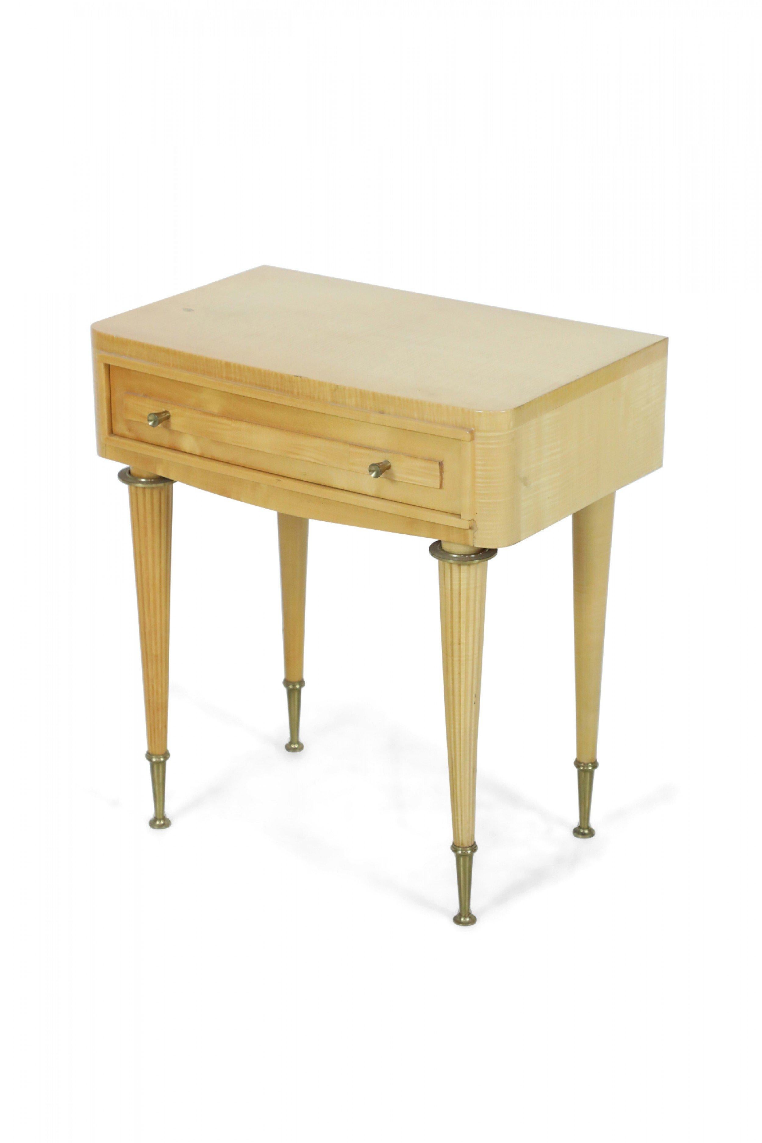 Pair of French Art Deco Style Maple End Tables In Good Condition For Sale In Queens, NY