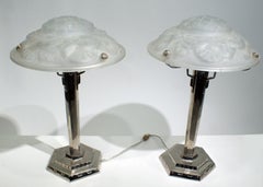 Art Deco Table Lamps by David Gueron Degue, France, Circa 1930