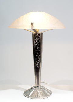 Pair of French Art Deco Table Lamp Signed “Muller Frères Luneville”