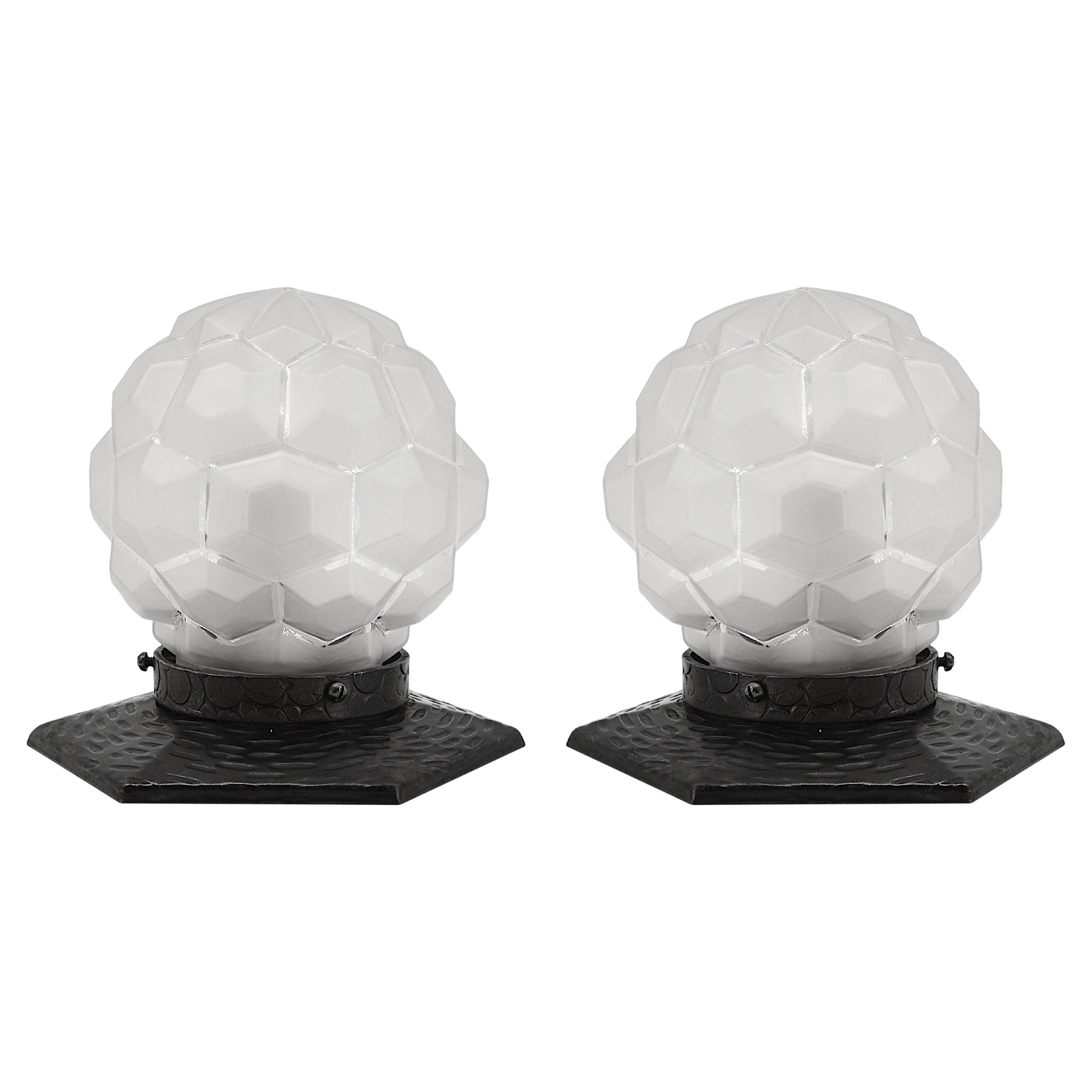Paar französische Art Deco Tischlampen 1920 im Angebot