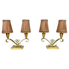 Pair of French Art Deco Table Lamps attributed to Jules Leleu 