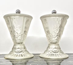 Coppia di lampade da tavolo francesi Art Déco di Hanots