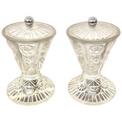 Antique Pair of French Art Deco Table Lamps by Hanots
