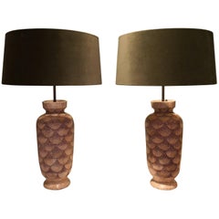 Pair of French Art Deco Table Lamps Ceramic