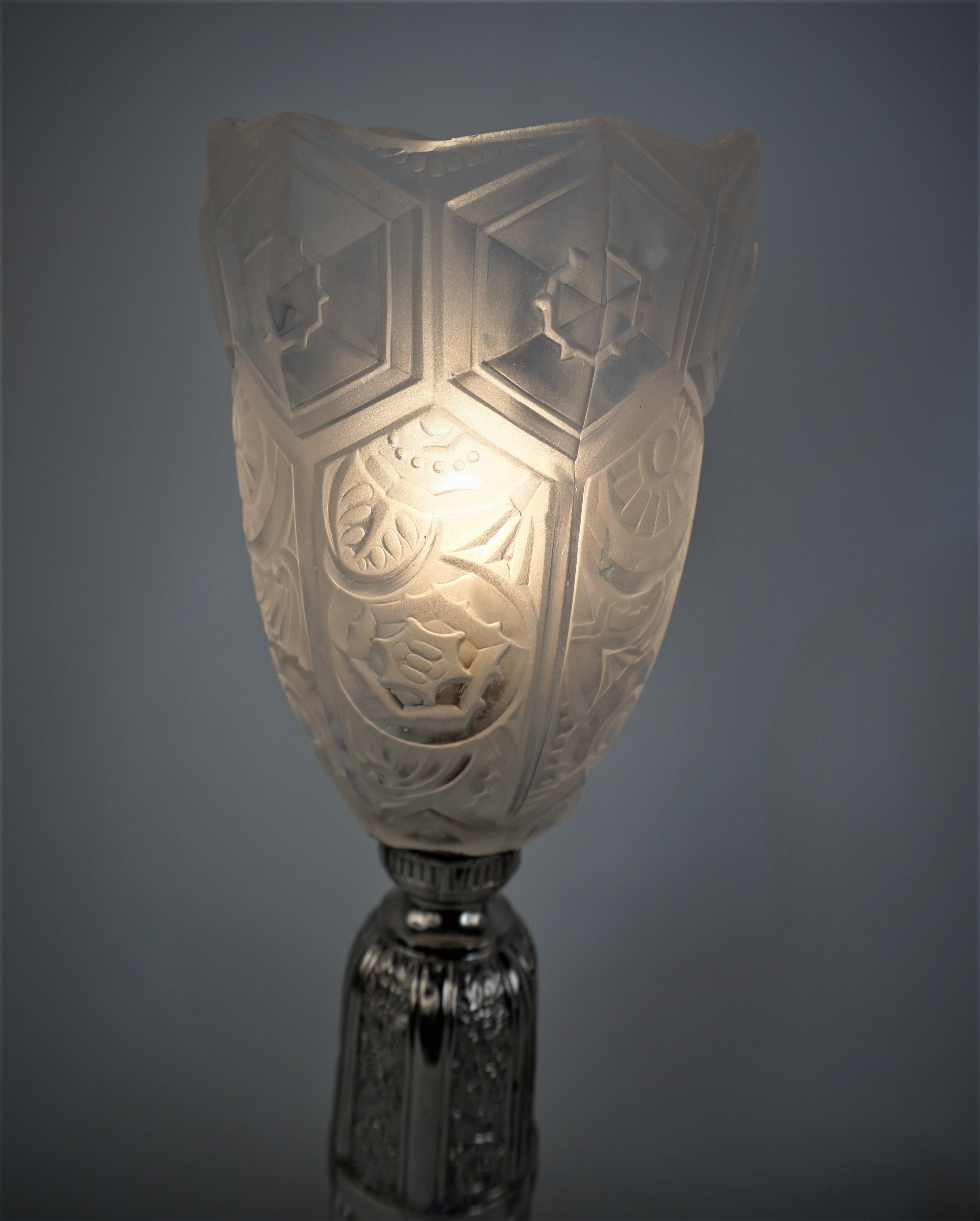 Pair of French Art Deco Table lamps For Sale 2