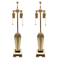 Antique Pair of French Art Deco Table Lamps