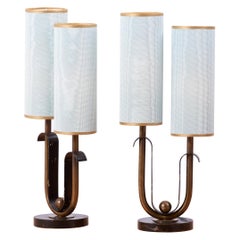 Pair of French Art Deco Table Lamps 