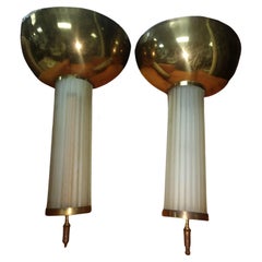 Pair of French Art Deco Theatre Wall Sconces C1930