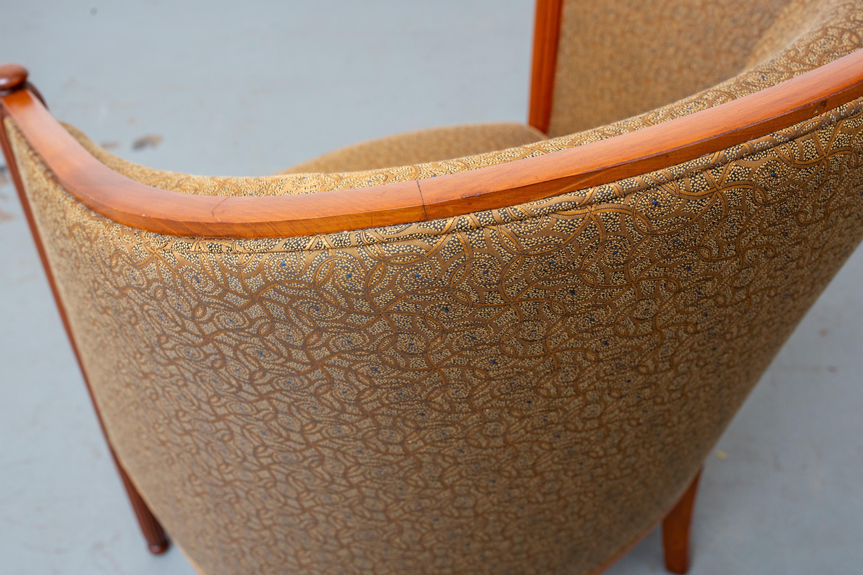 Pair of French Art Deco Tub Chairs 4