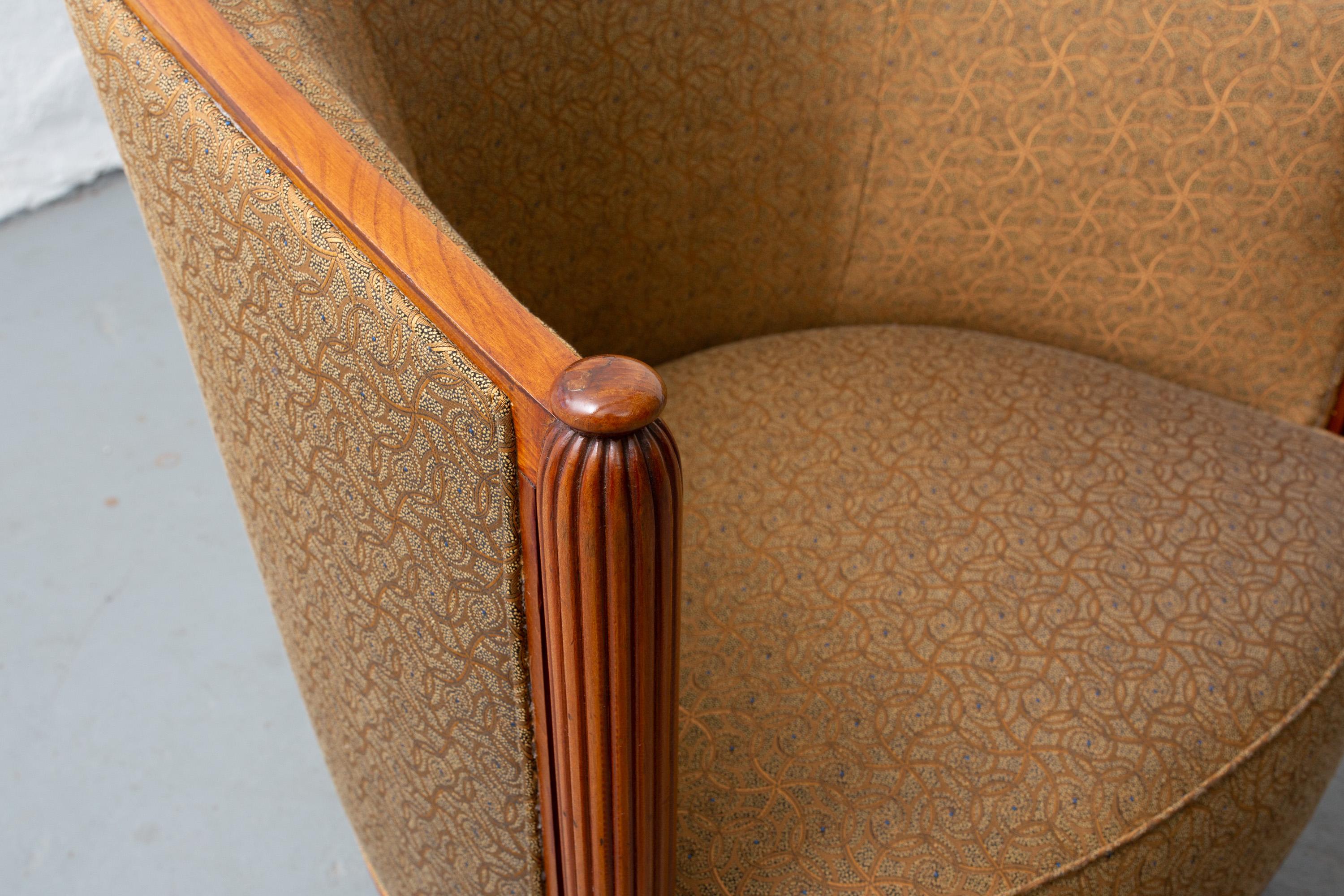 Pair of French Art Deco Tub Chairs 1