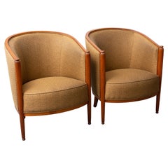 Pair of French Art Deco Tub Chairs