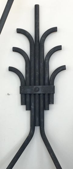 Pair of French Art Deco Tubular Metal Wall Sconces