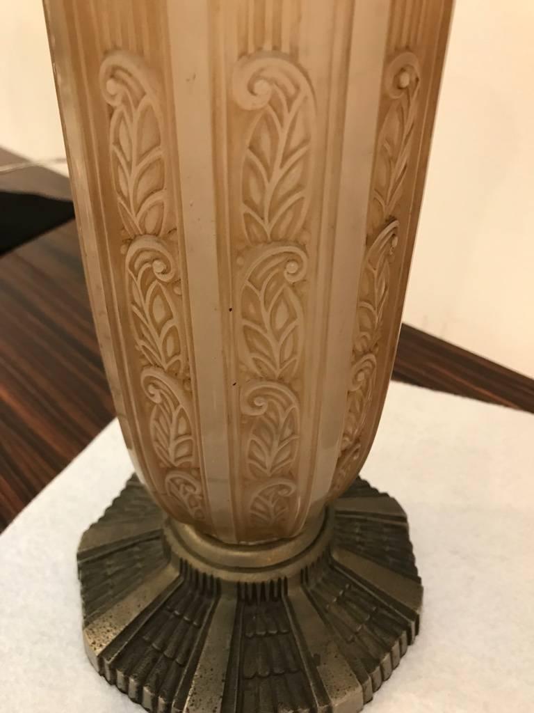 20th Century Pair of French Art Deco Vases by Hettier & Vincent