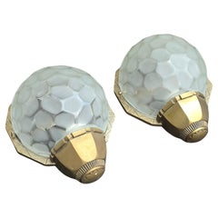 Pair of French Art Deco Wall Lights by Genet Et Michon, Paris