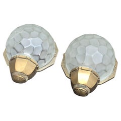 Ein Paar französische Art Deco Lights von Genet Et Michon, Paris