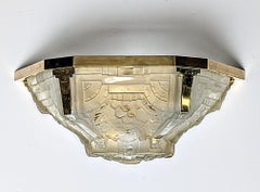 Pair of French Art Deco Wall Sconce Signed by Muller Frères