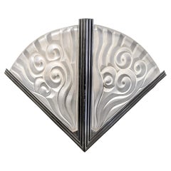 Pair of French Art Deco Wall Sconces by Degue