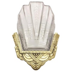 Pair of French Art Deco Wall Sconces by E.J.G