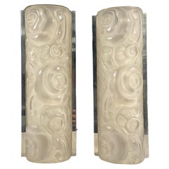 Vintage Pair of French Art Deco Wall Sconces by Genet and Michon (two pairs available)