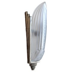 Pair of French Art Deco Wall Sconces by Genet and Michon (two pairs available)