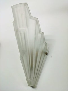 Pair of French Art Deco Wall Sconces by Ernest Sabino (large version)