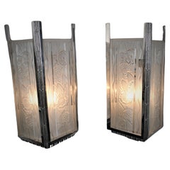 Antique Pair of French Art Deco Wall Sconces by  Hettier 
Vincent