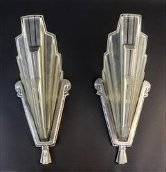Pair of French Art Deco Wall Sconces by Sabino