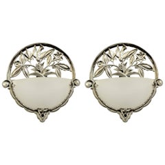 Antique Pair of French Art Deco Wall Sconces