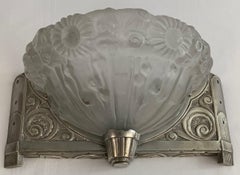 Pair of French Art Deco Wall Sconces in the Style of Degue