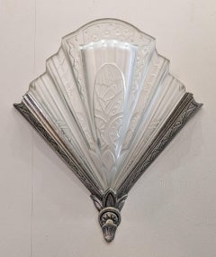 Pair of French Art Deco Wall Sconces Signed by Frontisi
