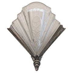 Pair of French Art Deco Wall Sconces Signed by Frontisi
