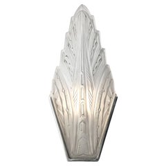 Pair of French Art Deco Wall Sconces Signed by Hanots