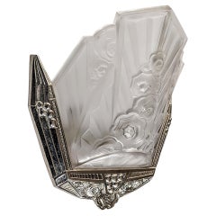 Pair of French Art Deco Sconces by J.Robert (2 pairs available, Matching chan. )