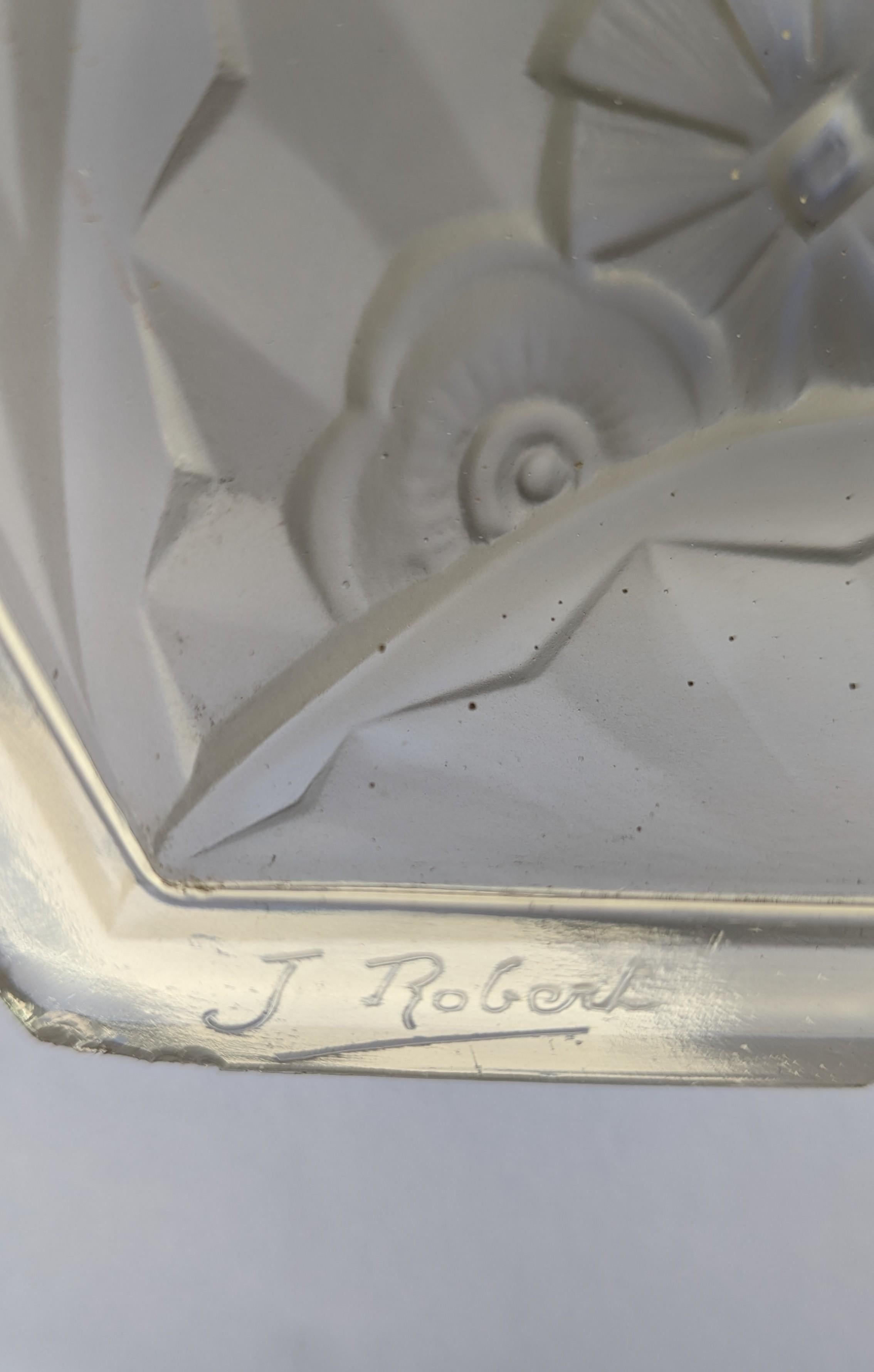 Pair of French Art Deco Wall Sconces signed by J.Robert en venta 1