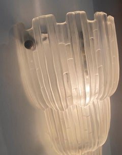 Pair of French Art Deco "Waterfall" Sconces Signed by Sabino, Circa 1930