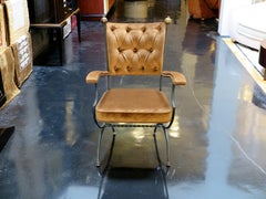 Paire de fauteuils Art Déco français en fer forgé