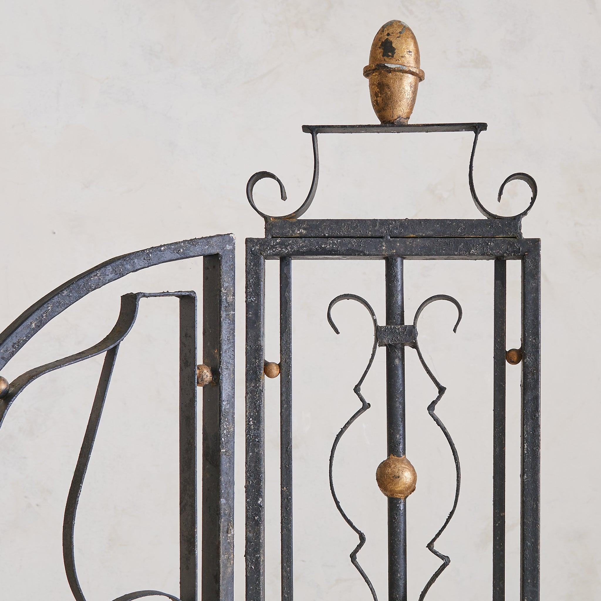 Pair of French Art Deco Wrought Iron Screens or Room Dividers For Sale 3