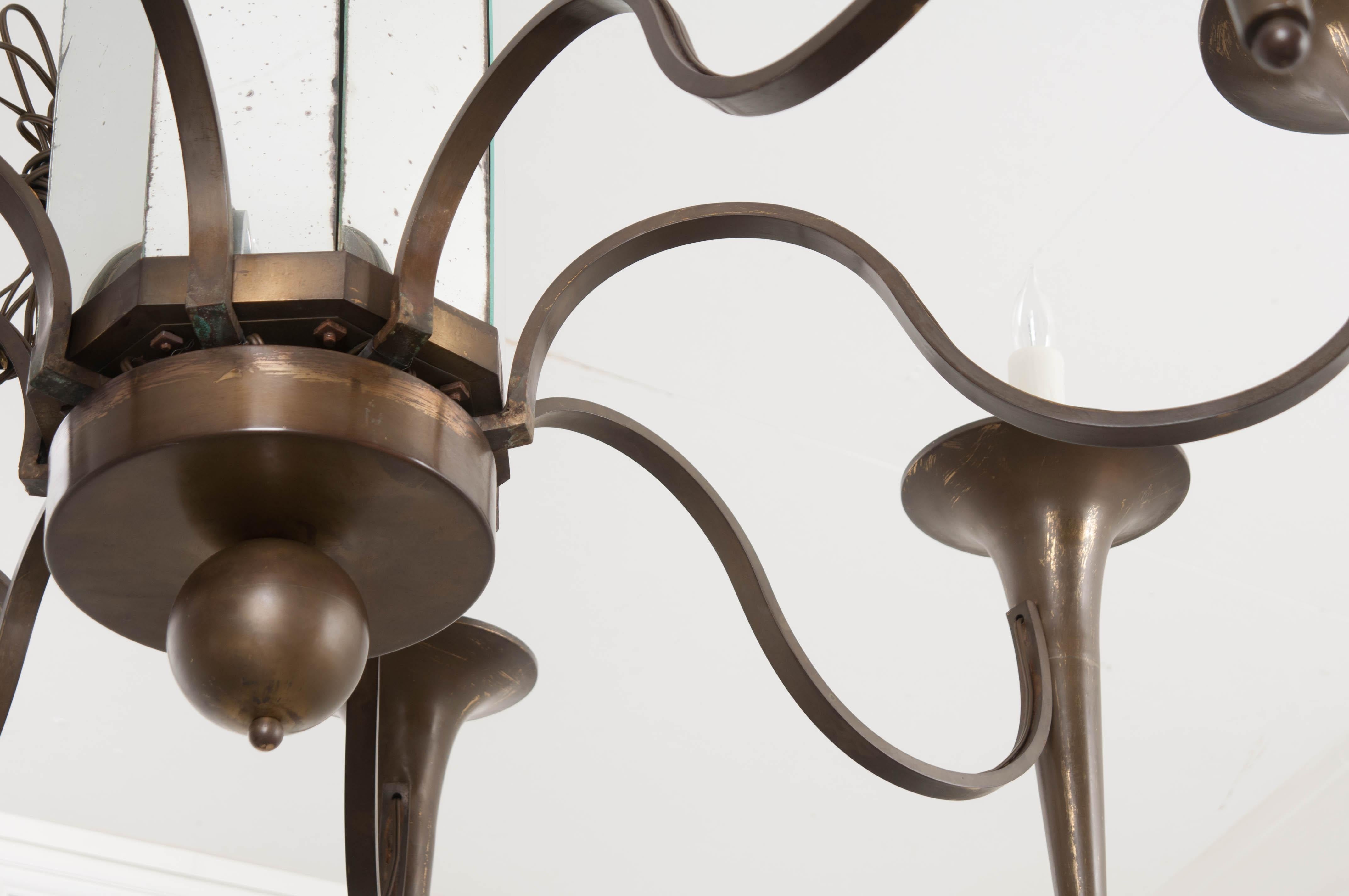 Pair of French Art Moderne Chandeliers 2