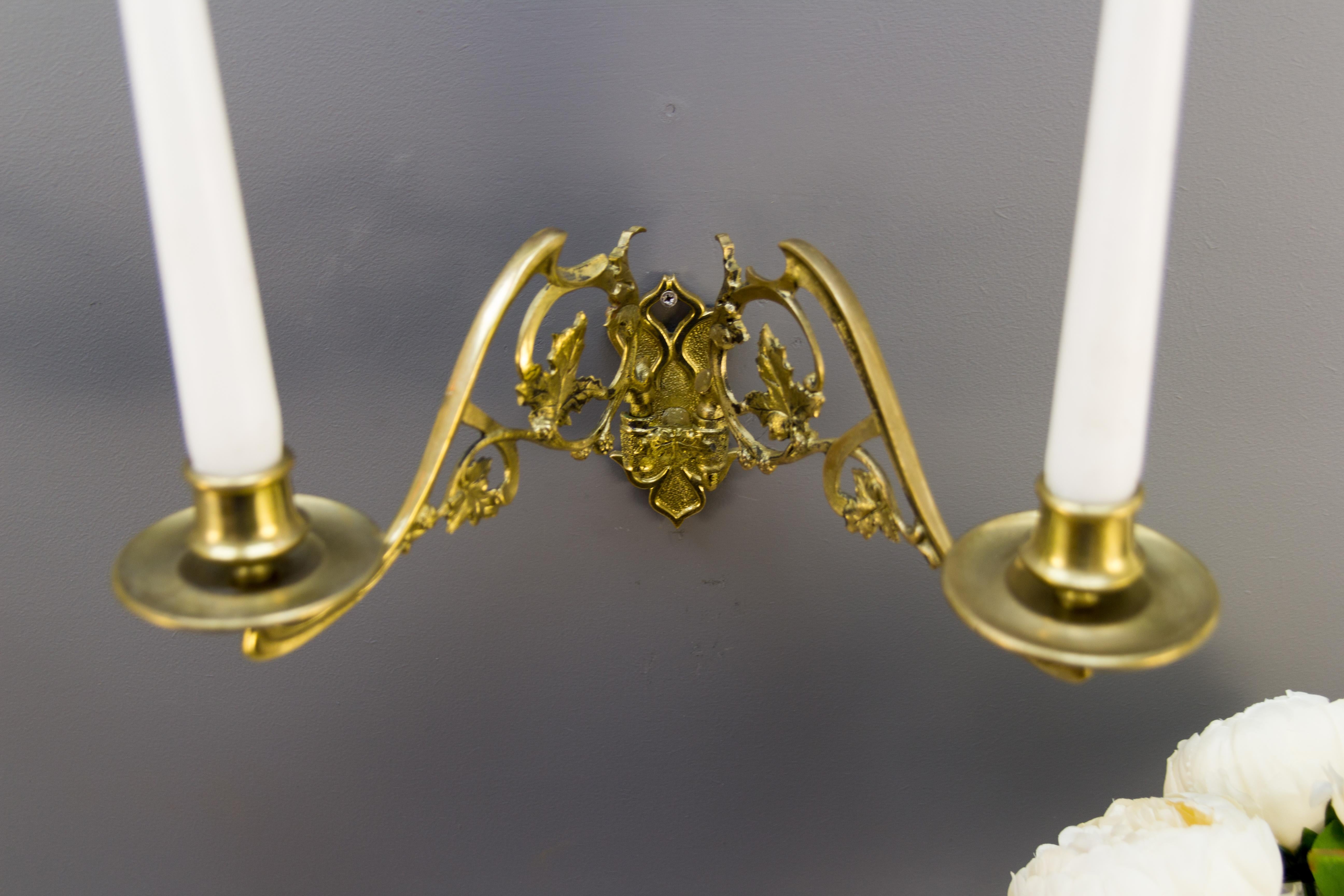 art deco candle sconce