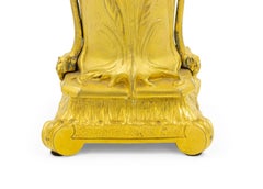 Pair of French Art Nouveau Gilt Bronze Vases