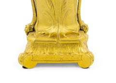 Pair of French Art Nouveau Gilt Bronze Vases