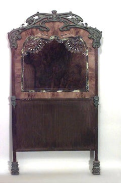 Pair of French Art Nouveau Iron and Tole Twin Beds