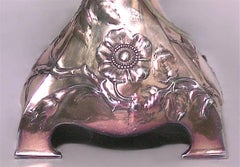 Pair of French Art Nouveau Silver Plate Candelabras