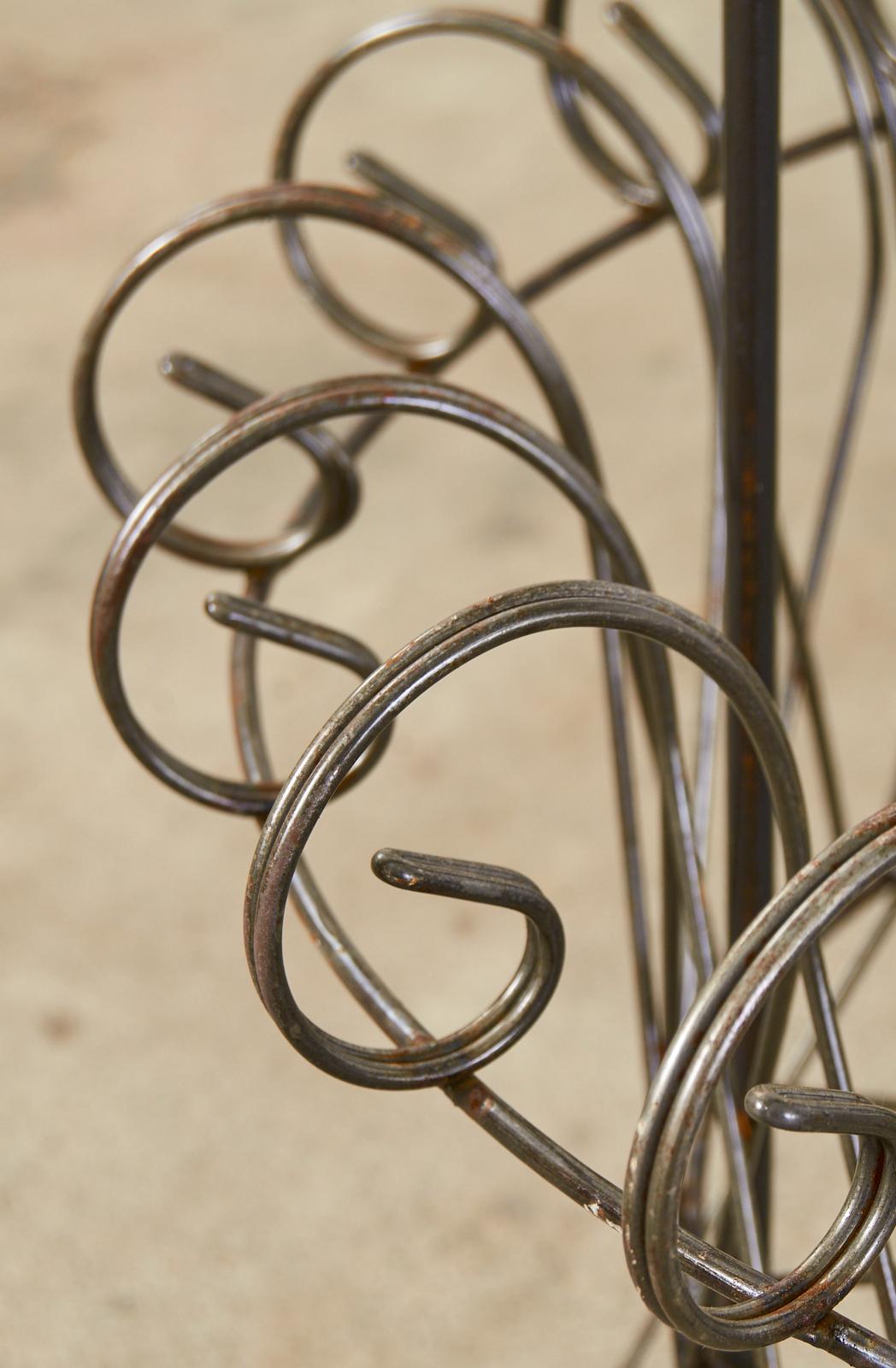 Pair of French Art Nouveau Style 3 Tier Wire Plant Stands 7