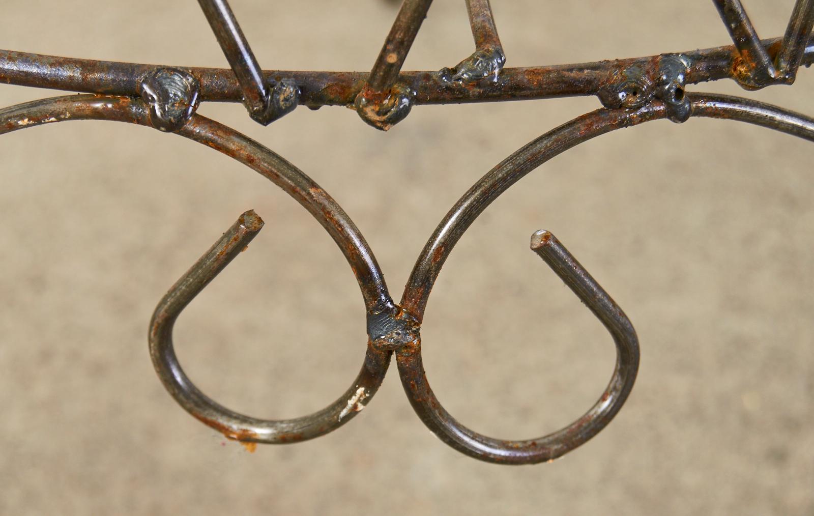 Pair of French Art Nouveau Style 3 Tier Wire Plant Stands 8