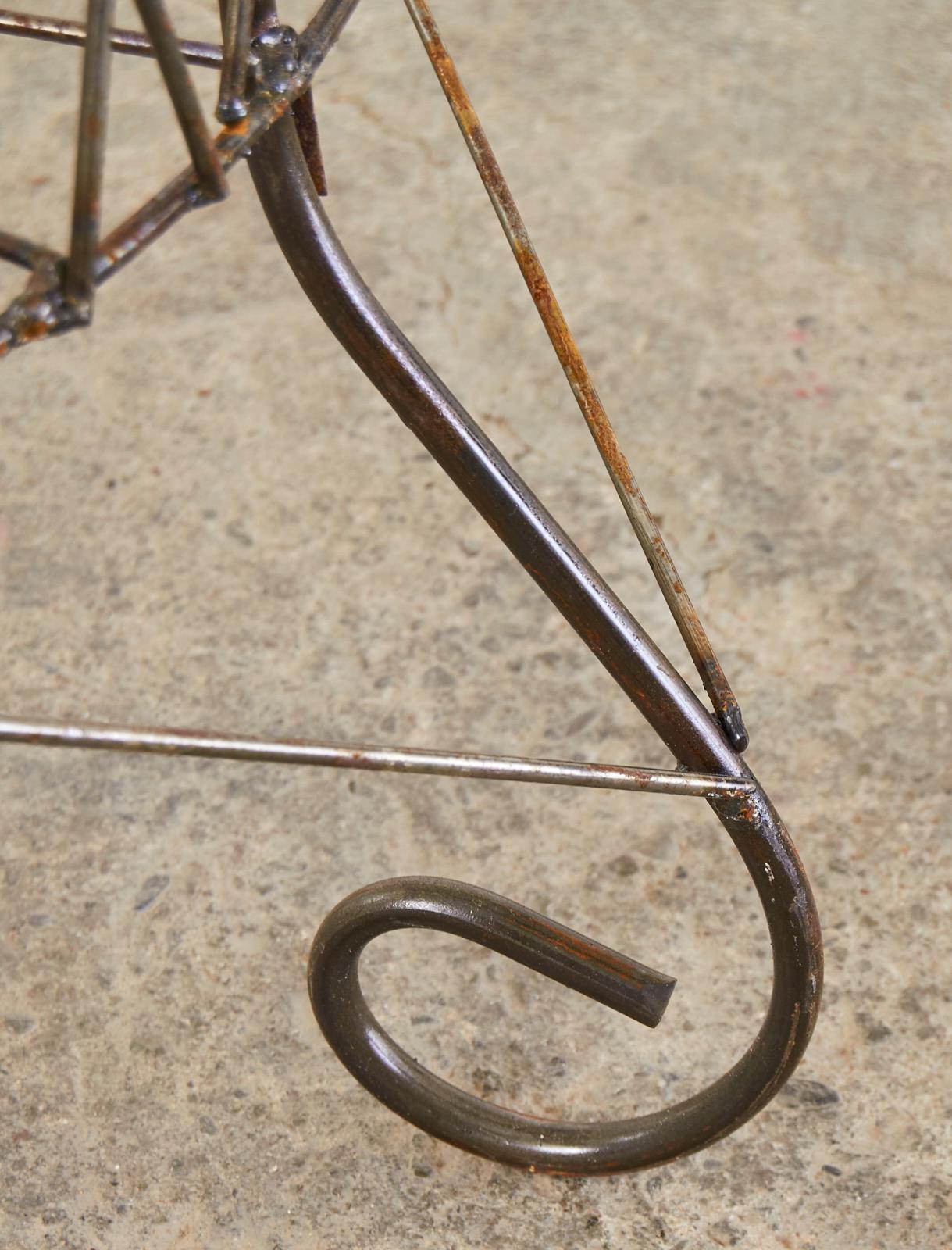 Pair of French Art Nouveau Style 3 Tier Wire Plant Stands 9